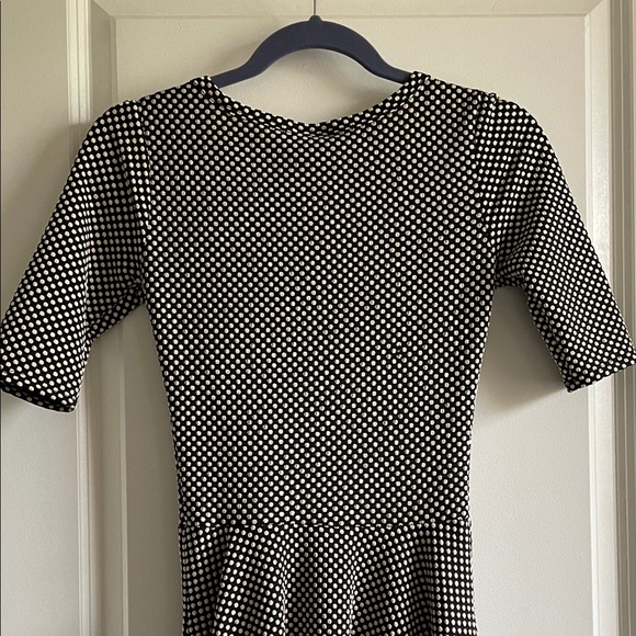 2 for $20 LuLaRoe Nicole dress Black and White Polka Dot fit and flare - Picture 8 of 11